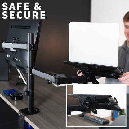 Single Monitor and Laptop Desk Mount