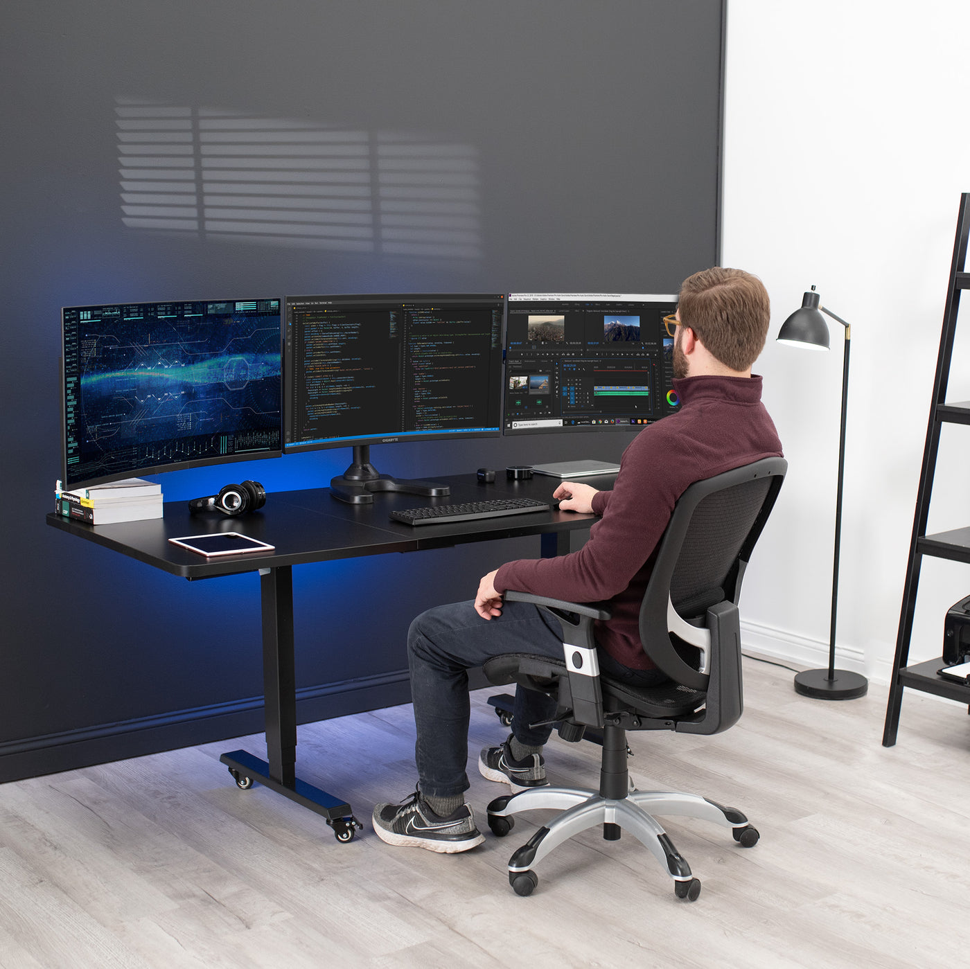 Triple Monitor Desk Stand – VIVO - desk solutions, screen mounting, and ...