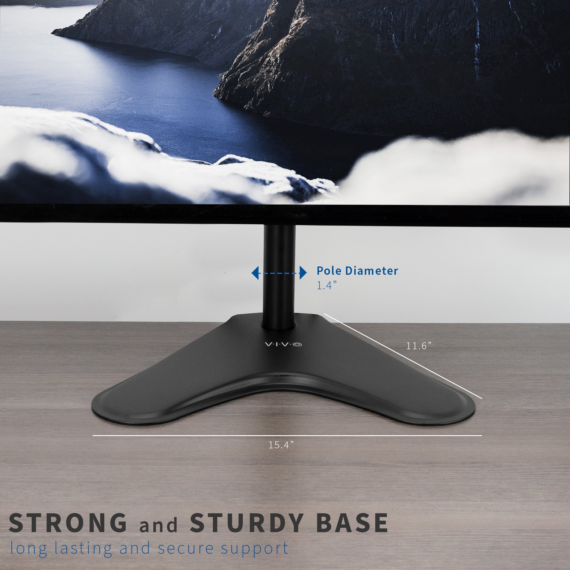 Quad Monitor Desk Mount with Sturdy Base