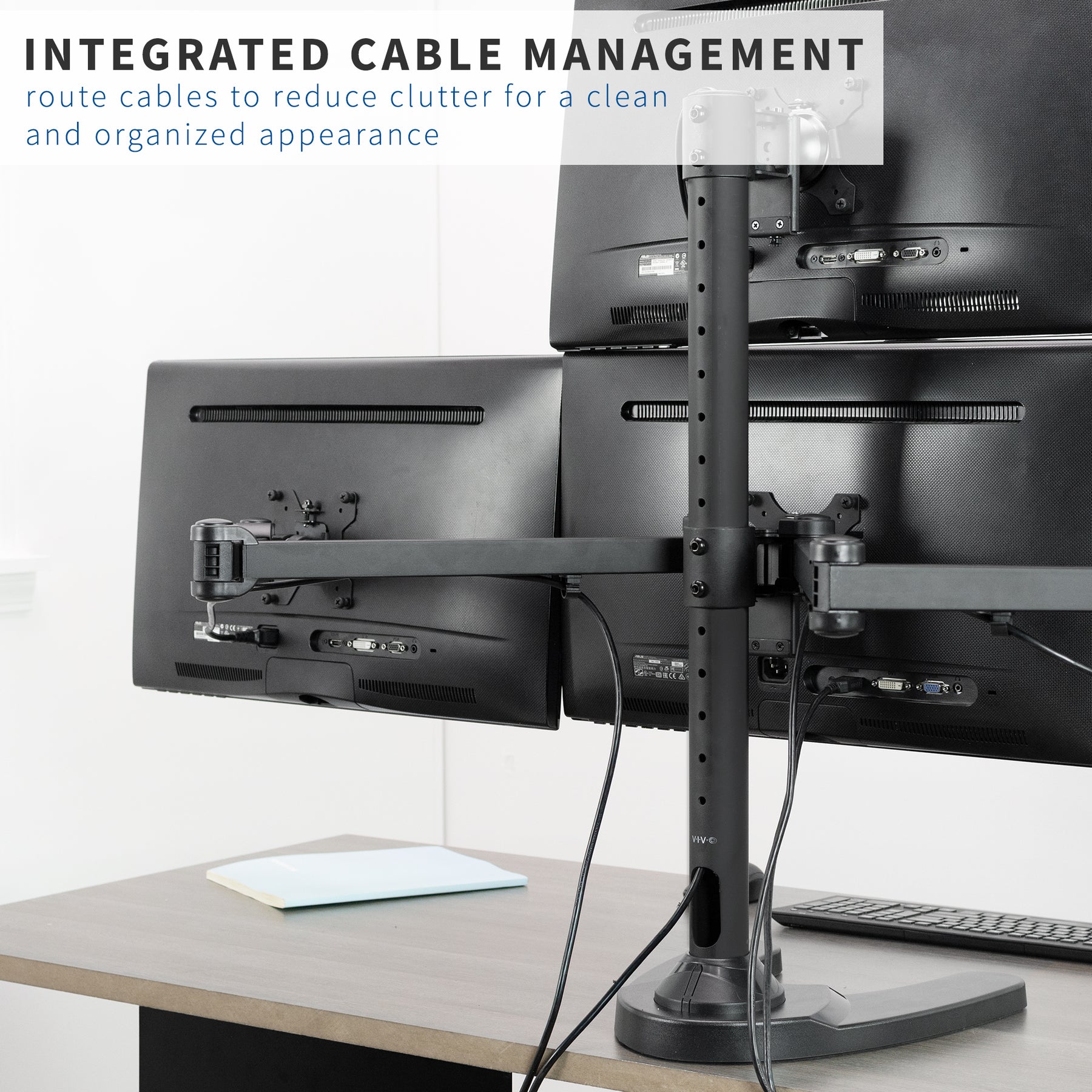 Quad Monitor Desk Stand – VIVO desk solutions, screen mounting, and more