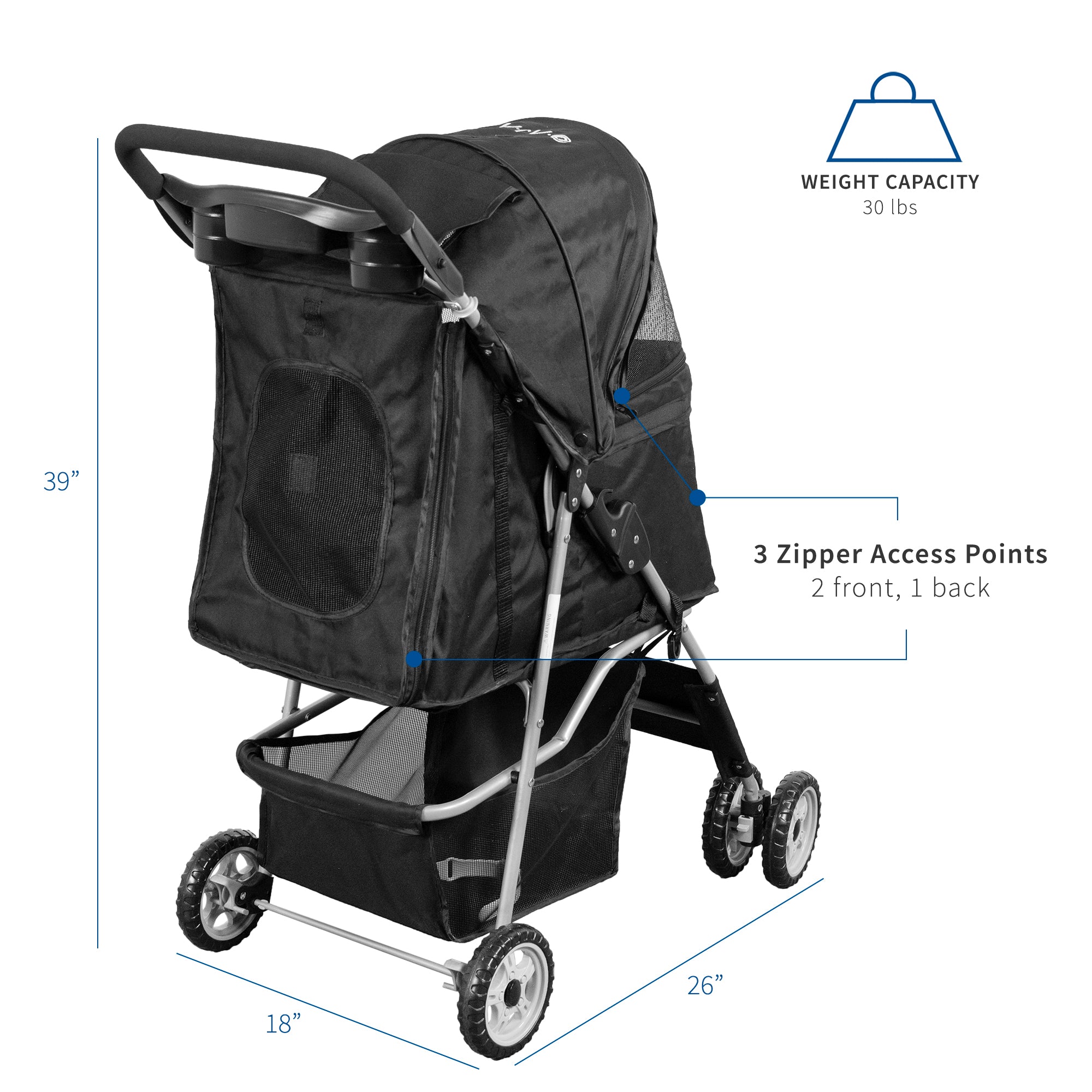 Four Wheel Pet Stroller