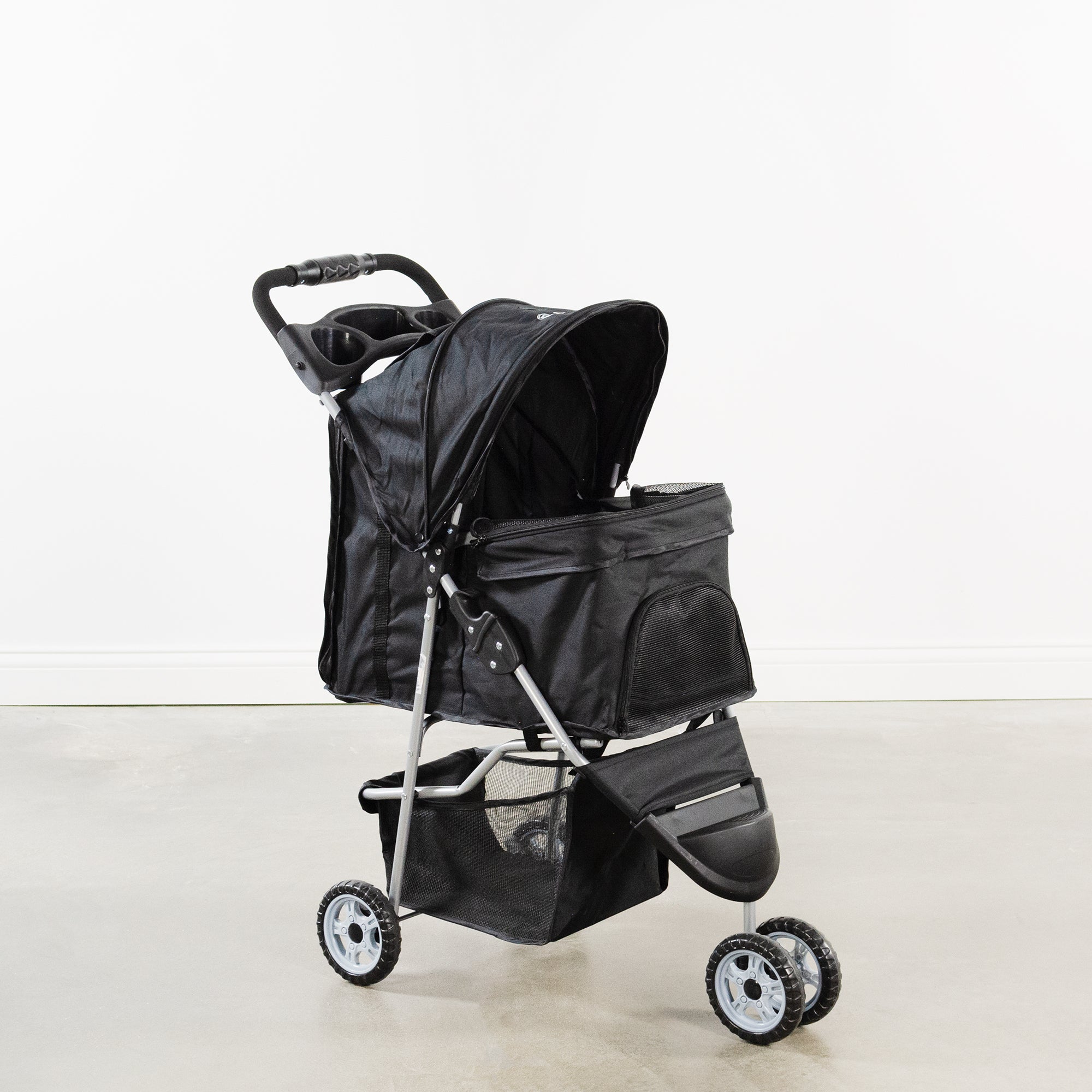 Black Three Wheel Pet Stroller