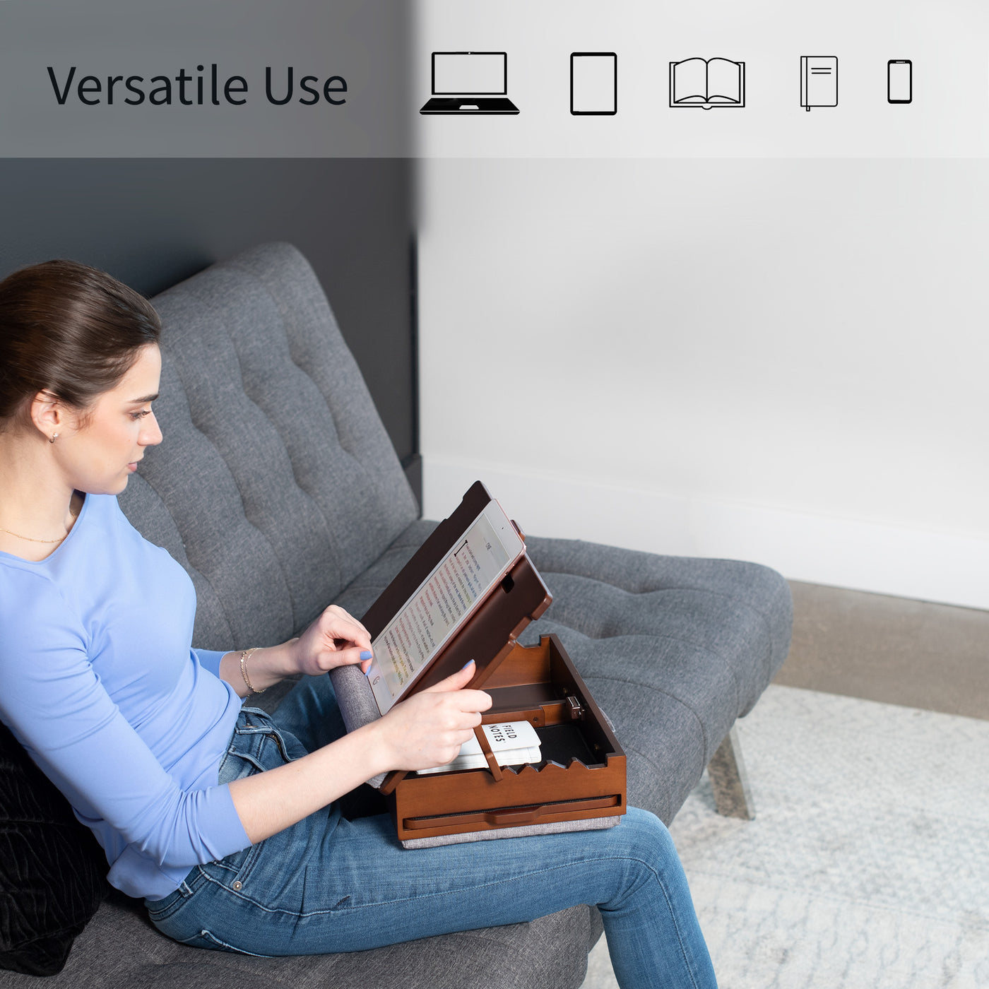 Wooden Lap Desk with Storage and Mouse Pad – VIVO - desk solutions, screen  mounting, and more